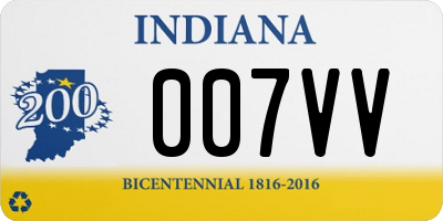 IN license plate 007VV