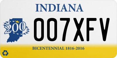 IN license plate 007XFV