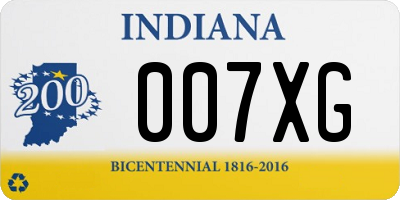 IN license plate 007XG