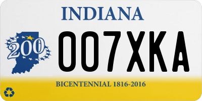 IN license plate 007XKA