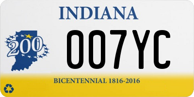 IN license plate 007YC