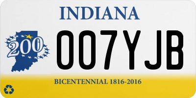 IN license plate 007YJB