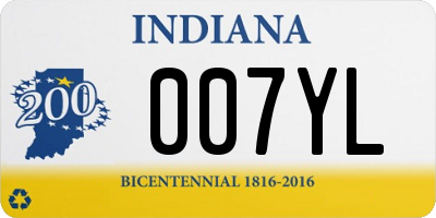 IN license plate 007YL