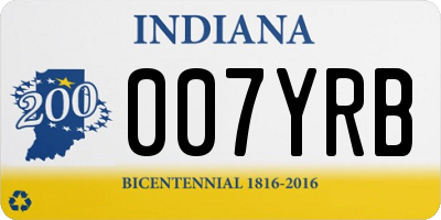 IN license plate 007YRB