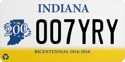 IN license plate 007YRY