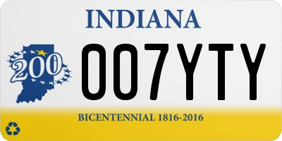IN license plate 007YTY