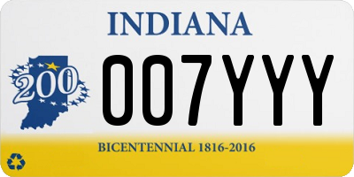 IN license plate 007YYY