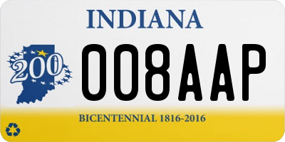 IN license plate 008AAP