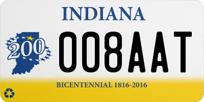 IN license plate 008AAT