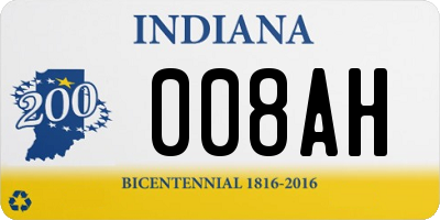 IN license plate 008AH