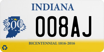 IN license plate 008AJ