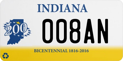 IN license plate 008AN