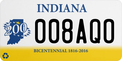 IN license plate 008AQO