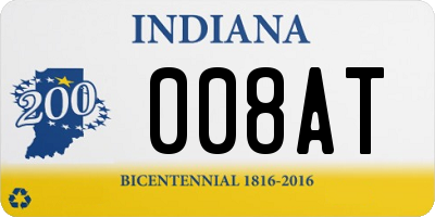 IN license plate 008AT