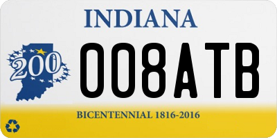 IN license plate 008ATB