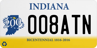 IN license plate 008ATN