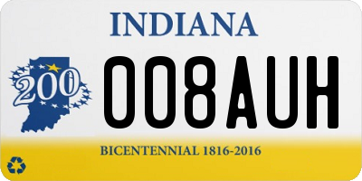 IN license plate 008AUH