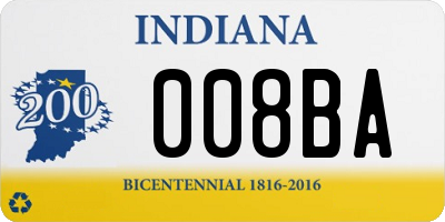 IN license plate 008BA