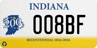 IN license plate 008BF