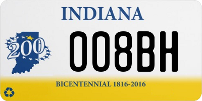 IN license plate 008BH