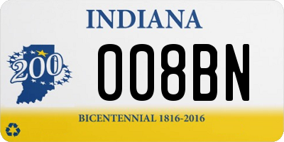 IN license plate 008BN