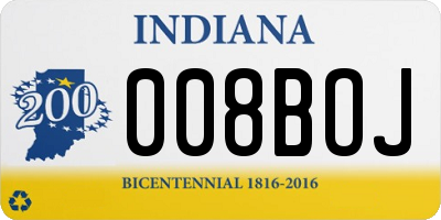 IN license plate 008BOJ