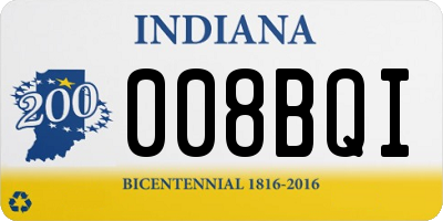 IN license plate 008BQI