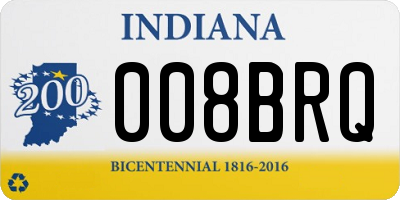 IN license plate 008BRQ