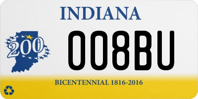 IN license plate 008BU