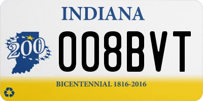IN license plate 008BVT