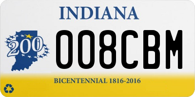 IN license plate 008CBM