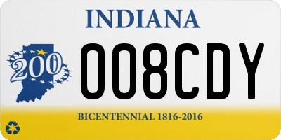 IN license plate 008CDY