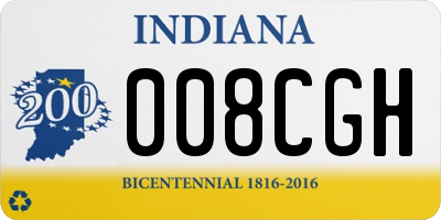 IN license plate 008CGH
