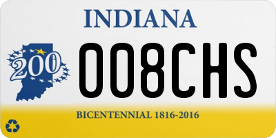 IN license plate 008CHS