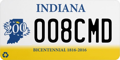 IN license plate 008CMD