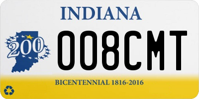 IN license plate 008CMT