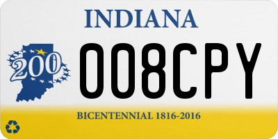 IN license plate 008CPY