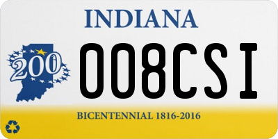 IN license plate 008CSI