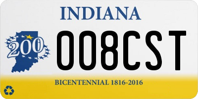 IN license plate 008CST