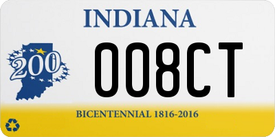 IN license plate 008CT