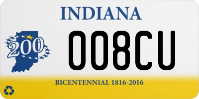 IN license plate 008CU