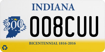 IN license plate 008CUU