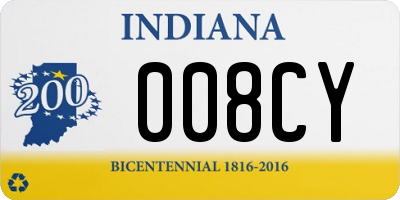 IN license plate 008CY