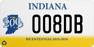 IN license plate 008DB