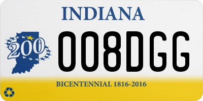 IN license plate 008DGG