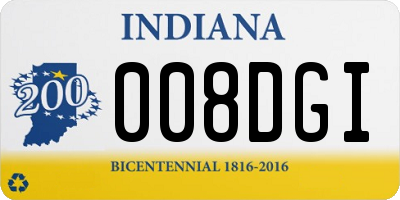 IN license plate 008DGI
