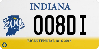 IN license plate 008DI
