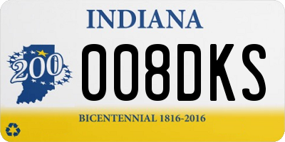 IN license plate 008DKS