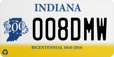 IN license plate 008DMW