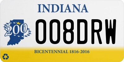IN license plate 008DRW